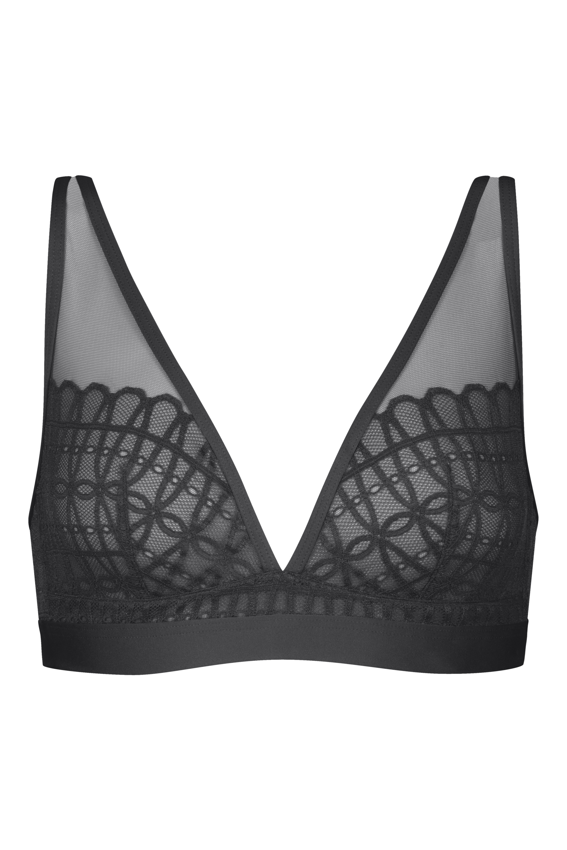 Reggiseno triangolo pizzo Mey 1150032 grigio