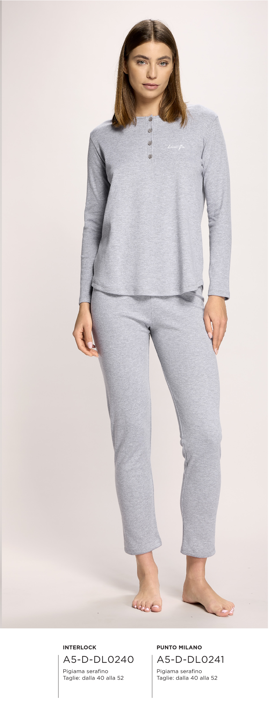 Pigiama a serafino , interlock Liu Jo DL0240