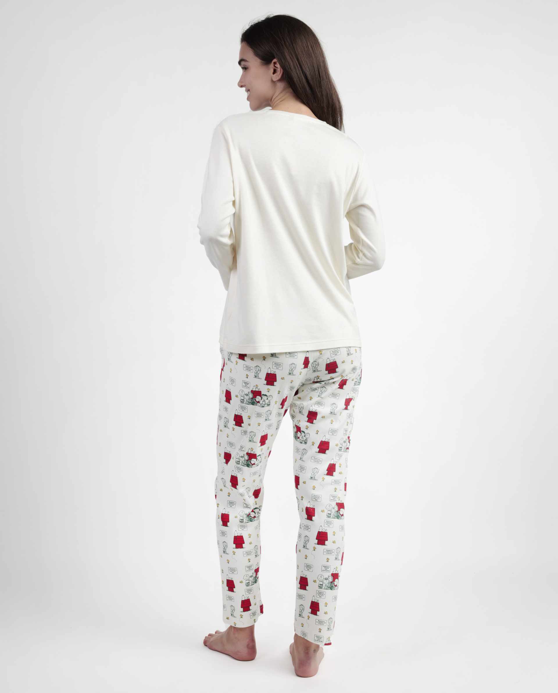 Pigiama manica lunga Peanuts 63241 avorio