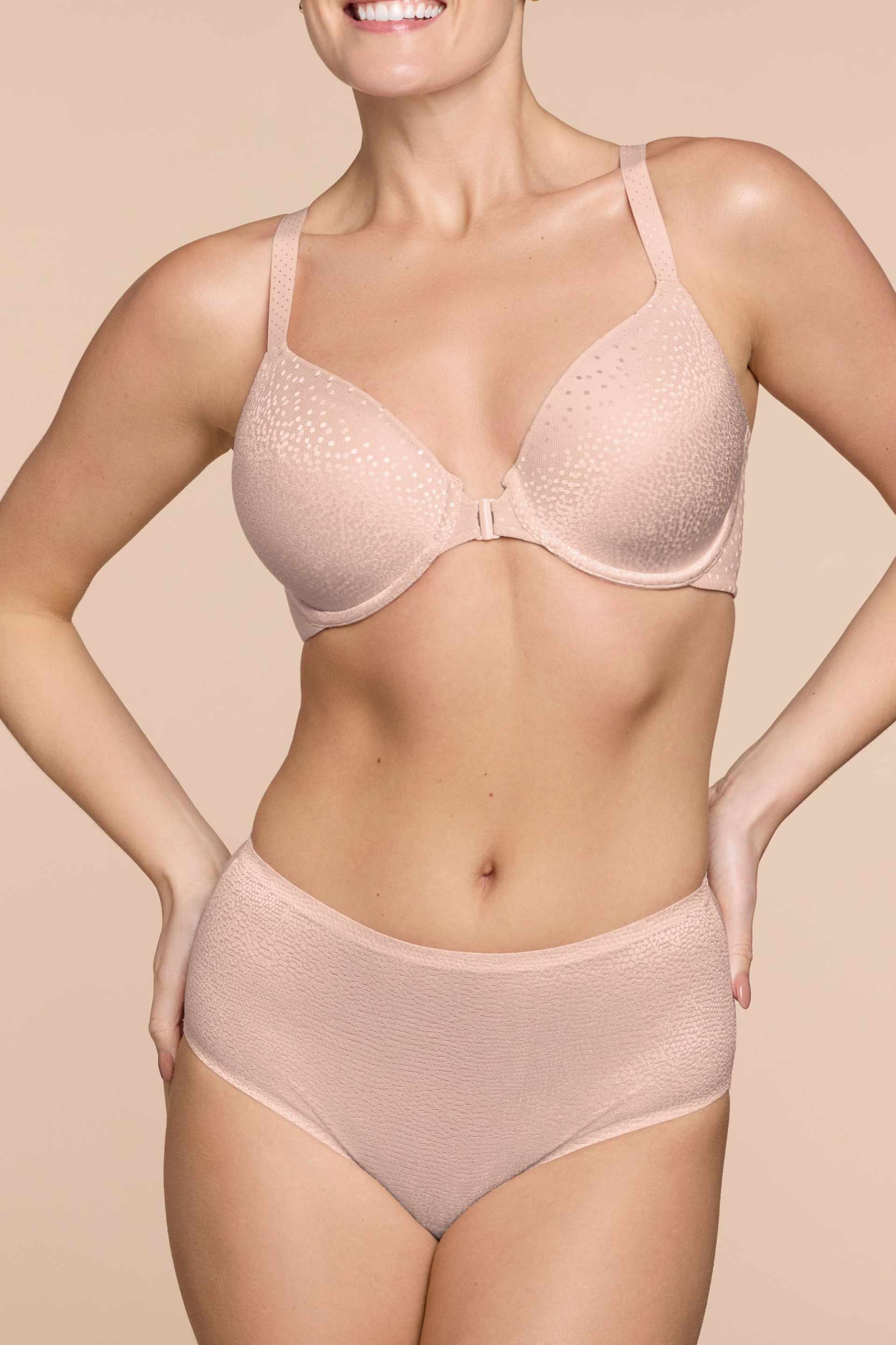 Reggiseno con apertura anteriore con ferretto Wacoal WA853403 nero e nudo