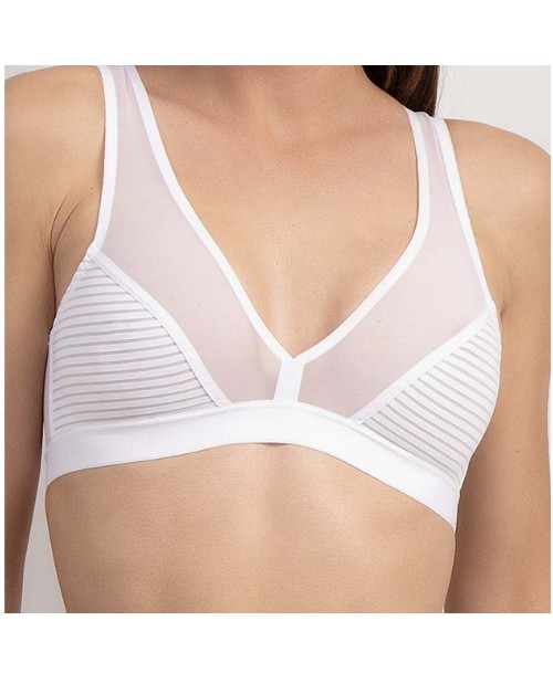 ᐅ Reggiseno bralette Antigel di Lise Charmel ELG6209 Bianco, Reggiseno  Bralette della Collezione Ballerine di Antigel. L'intramontabile motivo a  ri